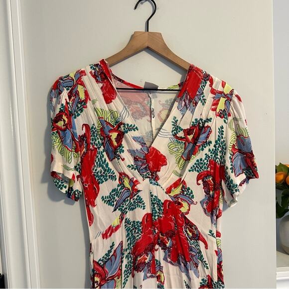 Vintage Ulf Andersson Floral MIDI Dress 6 - Picture 9 of 11